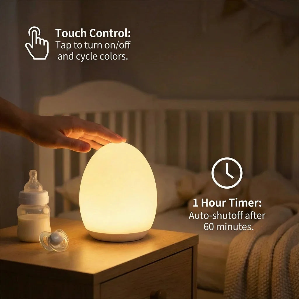 LED Egg Night Light for Kids
